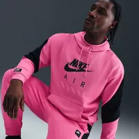Nike Air мужские Fleece Pullover Толстовка с капюшоном Pink