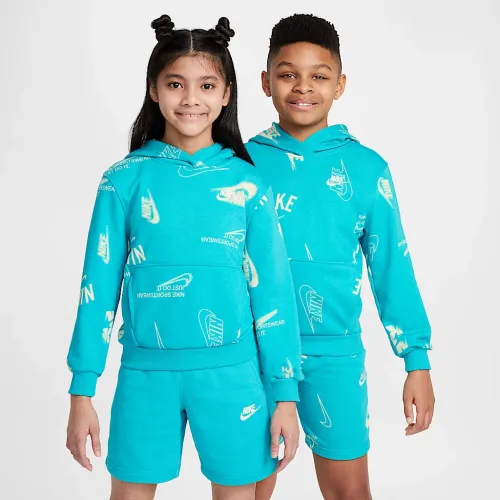 Nike Sportswear Club Big дитячі French Terry Толстовка з капюшоном колір зелений
