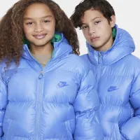 Nike Sportswear Heavyweight Synthetic Fill EasyOn Big Kids' Therma-FIT Repel Loose Hooded Parka Blue