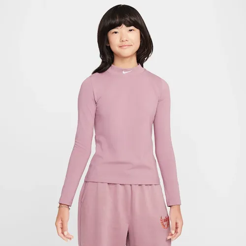 Nike Sportswear Girls' Long-Sleeve Top колір фіолетовий