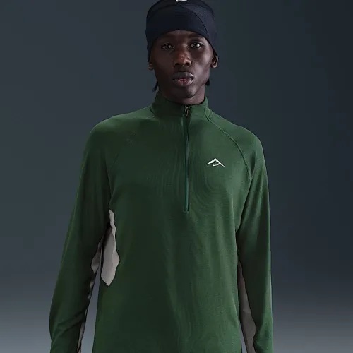 Nike Trail мужские Dri-FIT 1/2-Zip Mid Layer Top цвет зеленый