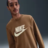 Nike Sportswear Club чоловічі Graphic Fleece Crew колір коричневий