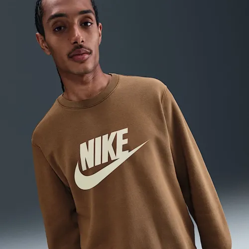Nike Sportswear Club чоловічі Graphic Fleece Crew колір коричневий