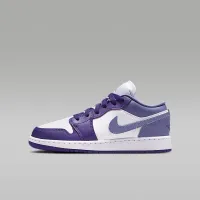 Nike Air Jordan 1 Low Big детские Кроссовки цвет фиолетовый