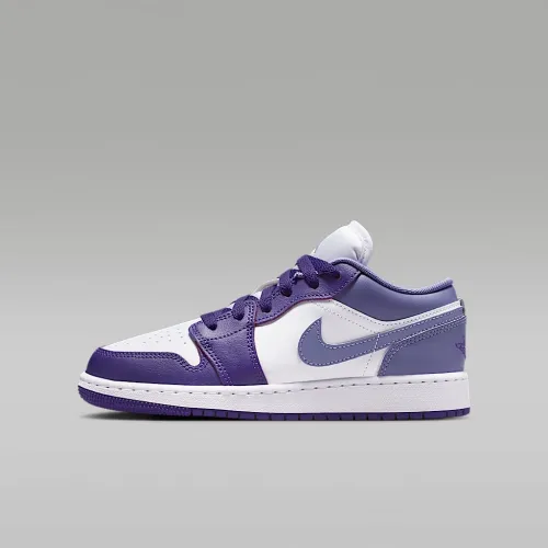 Nike Air Jordan 1 Low Big детские Кроссовки цвет фиолетовый