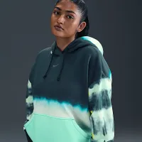Nike Sportswear Phoenix Fleece жіноча Artist Collection оверсайз Printed Pullover Толстовка з капюшоном блакитний