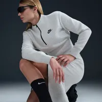 Nike Sportswear Tech Fleece женская Cropped 1/2-Zip Top цвет серый