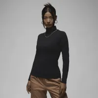 Nike Jordan жіноча Long-Sleeve Mock Neck Top колір чорний