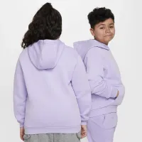 Nike Sportswear Club Fleece Big детские Pullover Толстовка с капюшоном (Extended Size) цвет фиолетовый