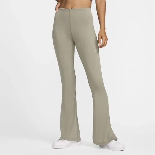 Nike Sportswear Chill Knit женская Tight Mini-Rib Flaцвет красный лосины цвет зеленый