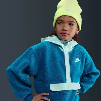 Nike Sportswear Club Fleece Big дитячі Loose 1/4-Zip Толстовка з капюшоном блакитний