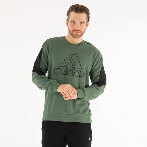 Кофта/футболка adidas M FI BOS Crew HJ9934 - зелена