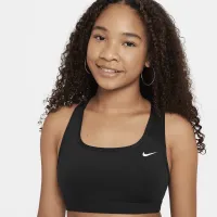 Nike Swoosh Big детские (Girls') Sports Bra цвет черный