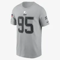Myles Garrett Cleveland колір коричневийs Salute to Service чоловічі Nike NFL футболка колір сірий
