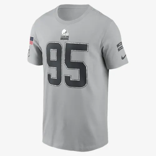 Myles Garrett Cleveland колір коричневийs Salute to Service чоловічі Nike NFL футболка колір сірий