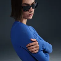 Nike Sportswear Chill Knit жіноча Slim Cropped футболка блакитний