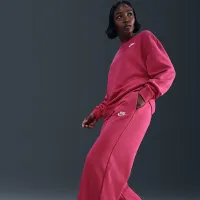 Nike Sportswear Club Fleece женская Mid-Rise Wide-Leg Sweatpants Pink