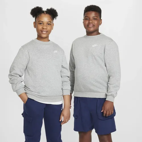 Nike Sportswear Club Fleece Big детские свитшот (Extended Size) цвет серый
