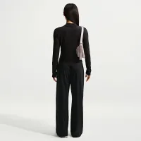 Nike Sportswear Chill Knit женская Mid-Rise Lightweight Open-Hem Pants цвет черный