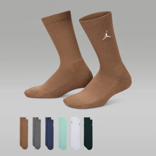 Nike Jordan Everyday Essentials Big дитячі Crew шкарпетки (6 пар) колір зелений