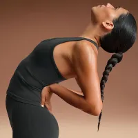 NikeSKIMS Vintage Seamless женская Racerback Tank Top цвет черный