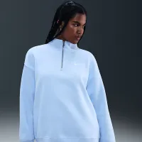 Nike Sportswear Phoenix Fleece женская оверсайз 1/4-Zip Long свитшот синий