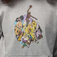 Nike Jordan Brooklyn Fleece женская Graphic Pullover Толстовка с капюшоном цвет серый