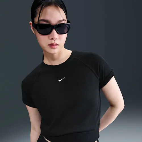 Nike Sportswear Chill Terry женская Short-Sleeve French Terry Top цвет черный