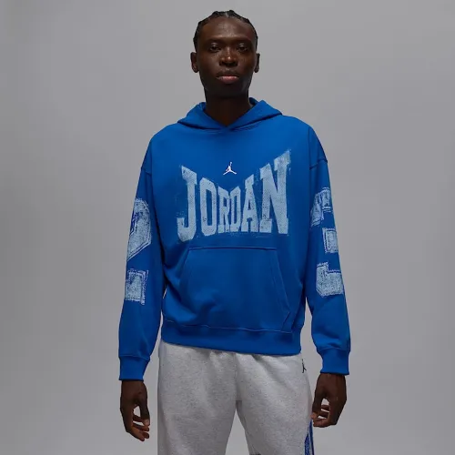 Nike Jordan Brooklyn мужские Collegiate Pullover Толстовка с капюшоном синий