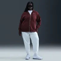 Nike Sportswear Phoenix Fleece женская оверсайз Full-Zip Толстовка с капюшоном (большие размеры) цвет красный