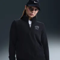 Nike Sportswear Club Fleece жіноча Mock-Neck 1/2-Zip Graphic Top колір чорний