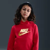 Nike Sportswear Club Fleece Big детские Толстовка с капюшоном цвет красный