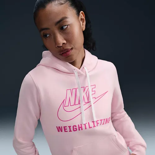 Nike женская Weightlifting Pullover Толстовка с капюшоном Pink