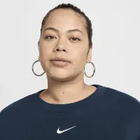 Nike Sportswear Phoenix Fleece женская оверсайз Crew-Neck свитшот (большие размеры) синий