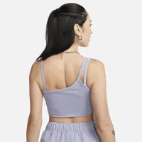 Nike Sportswear Everyday Modern жіноча Asymmetrical Crop Tank колір фіолетовий