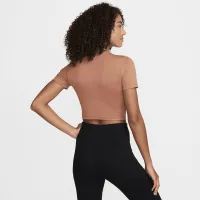 Nike Sportswear Essential женская Slim Cropped футболка цвет коричневый