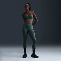Nike Indy Light Support женская Padded Adjustable Sports Bra цвет зеленый