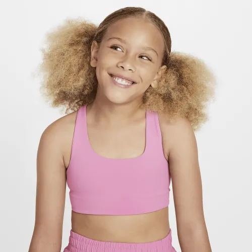 Nike One Big дитячі (Girls') Long-Line Sports Bra Pink