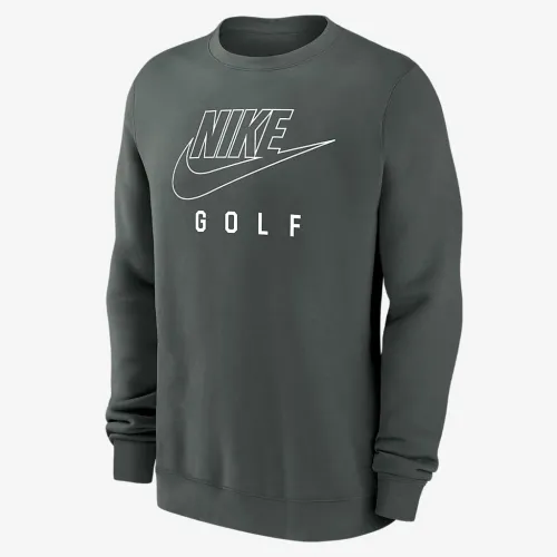 Nike Swoosh Club Fleece чоловічі для гольфу Pullover Crew-Neck світшот колір зелений