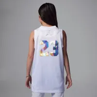 Nike Jordan Big дитячі 23 Printed Metallic Jersey колір сірий