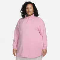 Nike Sportswear Club Fleece женская оверсайз Mock-Neck свитшот (большие размеры) Pink