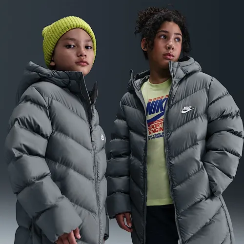 Nike Sportswear All Day Play Big дитячі Therma-FIT Loose-Fit Puffer Куртка колір сірий