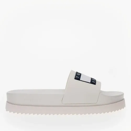 Шлёпанцы Tommy Jeans Elevated Flatform EN0EN02451-YBL - Белые