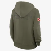 New Orleans Saints Salute to Service Sideline женская Nike Dri-FIT NFL Pullover Толстовка с капюшоном цвет коричневый