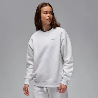Nike Jordan Flight Fleece жіноча Crew-Neck світшот колір коричневий