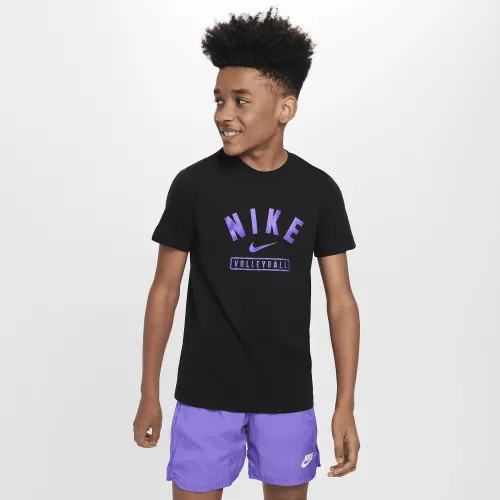 Nike Big дитячі волейбольні футболка колір чорний