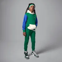 Nike Jordan MJ Brooklyn Big детские Fleece Pullover Толстовка с капюшоном цвет зеленый