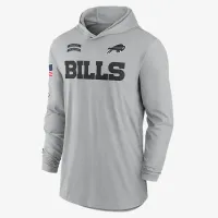 Buffalo Bills Salute to Service Edge Mascot Lockup Men’s Nike Dri-FIT NFL Long-Sleeve Hooded Top колір сірий