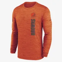 Cleveland колір коричневийs Sideline Velocity чоловічі Nike Dri-FIT NFL Long-Sleeve футболка Orange