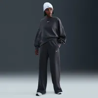 Nike Sportswear Phoenix Fleece жіноча З високою талією Wide-Leg Pants колір сірий